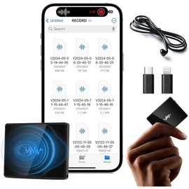 Voice Recorder, Recording Device with Al-Triple Noise Cancellation, Voice Activated Recorder 90 Days Storage Capacity, MP3 Form Audio Recorder, for Meetings Intervie