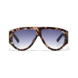 OSAGAMA Vintage Oversized Sunglasses Oval Pilot Glasses Oversized Sunglasses for Men Women Black, Tortoise 2