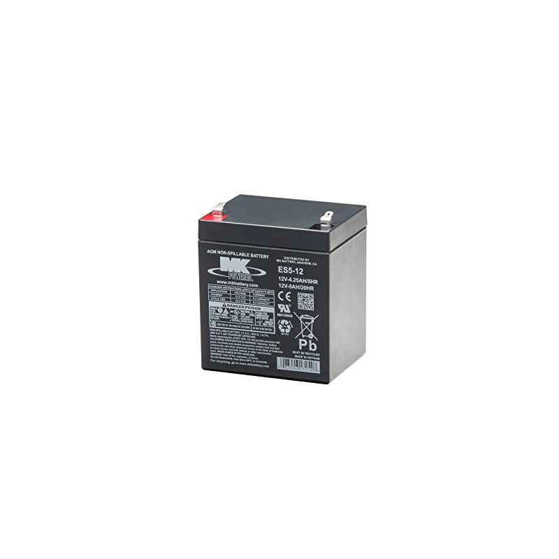 MK Battery ES5-12 Maintenance-Free Rechargeable Sealed Lead-Acid Battery