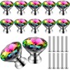 Jetec 20 Pcs Crystal Drawer Pulls Cabinet Knobs 30mm Diamond