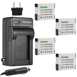 Kastar Battery (X4) & Travel Charger Kit for Panasonic DMW-BCM13 BCM13PP and Lumix DMC-FT5 DMC-LZ40 DMC-TS5 TS6 DMC-TZ37 TZ40 TZ41 TZ55 TZ60 DMC-ZS27 DMC-ZS30 DMC-ZS35 DMC-ZS40 DMC-ZS45 DMC-ZS50