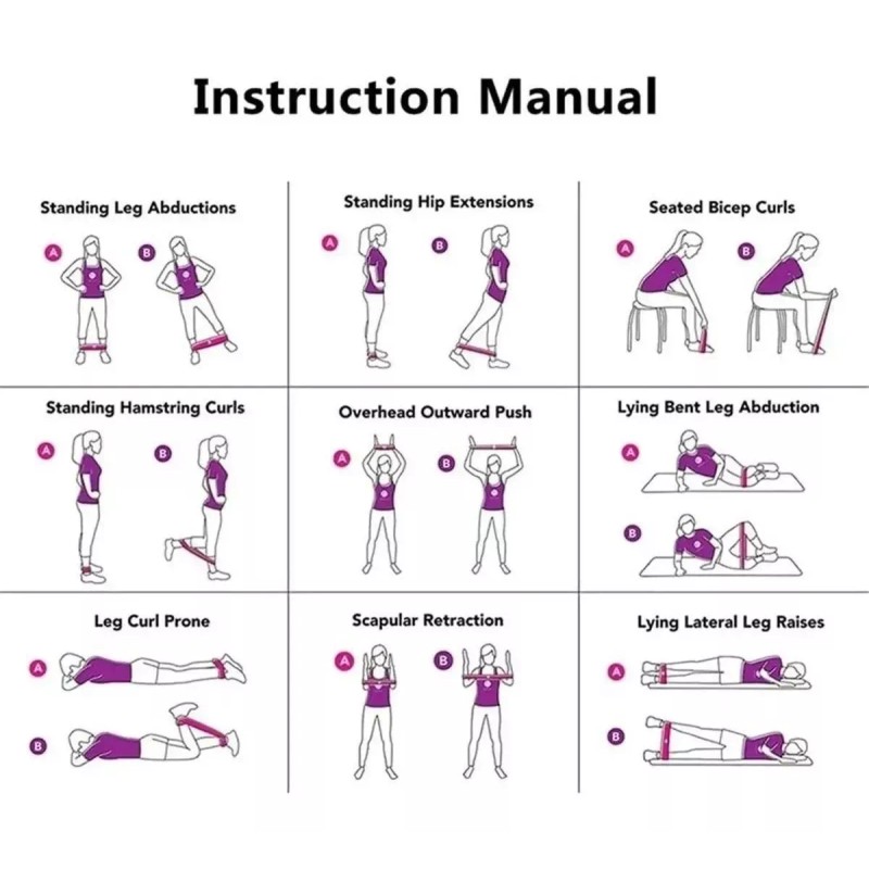 Misorel 40 Piezas Bandas De Resistencia Elásticas Para Ejercicio