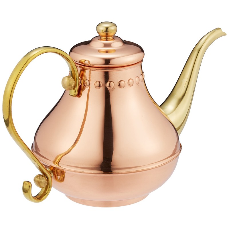 TMG Supplies Copper Aladdin ko-hi-potto (Tea Unisex), Service for 5 900cc