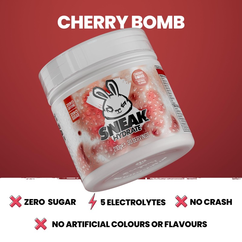 SNEAK | Cherry Bomb Hydrate | Zero Caffeine, Zero Sugar,