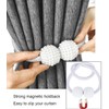 SUOXU Magnetic Curtain Tiebacks, 2pcs Tie Backs Clips Rope Holdbacks