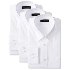 KONAKA YS-BAN-3SET Men’s Business Dress Shirt, Set of 3, Retains Shape, All Seasons, Regular Silhouette, A Little Loose, Variation to Choose From (Regular Color, Button Down, Wide Color) - Wrinkle-resistant treatment/business dress shirt 3-piece set/all 