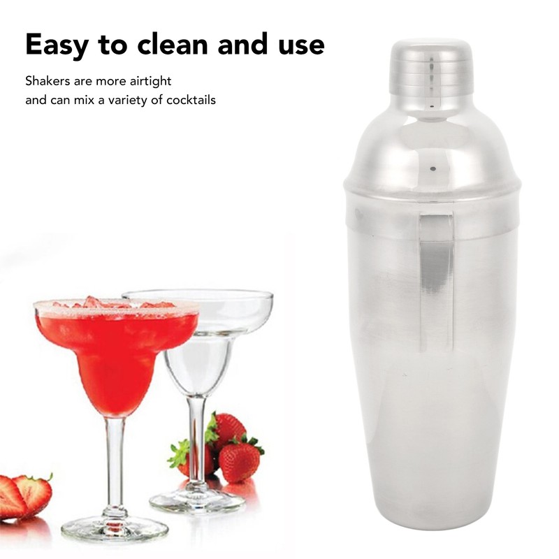 750ML Cocktail Shaker with Built in Strainer Stainless Steel Martini