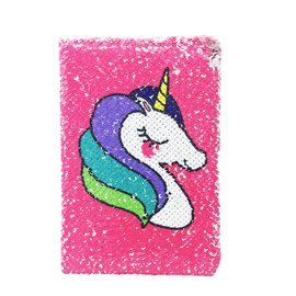 EXERZ Reversible Sequin Notebook A5 Size/Journal, Mermaid Diary/Magic Notepad, for Office/School/Gifting. Fashionable to own, Convenient to Carry and use - Unicorn