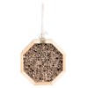 Mason Bee House Wooden Hexagon Bee Habitat Bug Room Hotel