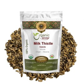 Organic Way Organic Way Whole Milk Thistle Seeds (Silybum marianum) - European Wild-Harvest, Organic & Kosher Certified, Vegan, Non GMO & Gluten Free, USDA Certified, Origin - Albania (4 Oz)