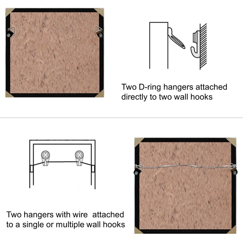 100 Pack Metal Triangle Ring Picture Hangers, D Rings Picture
