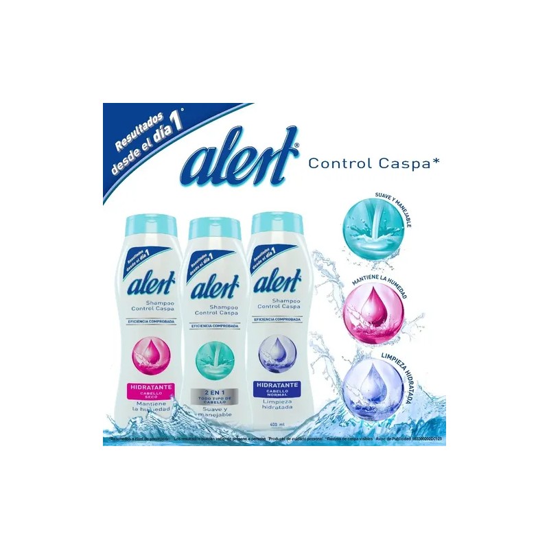 Alert Shampoo Saludable Control Caspa 700 Ml