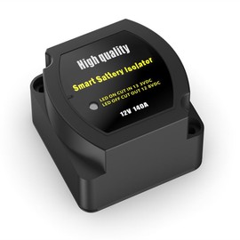 Jtron 12V 140 Amp Dual Battery Smart Isolator Kit- VSR - Voltage Sensitive Relay Battery Automatic Charging Relay for Car, Vehicle, RV, ATV, UTV and Boat