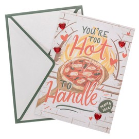 Graphique Too Hot to Handle Handmade Valentine’s Day Card, Cute Love Funny Greeting Card, Him Her Kid, 5” x 7”
