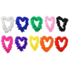 FEATHER BOA FANCY DRESS ACCESSORY - 71"/180 CM LONG 65G THICK HEN NIGHT ACCESSORY FANCY DRESS FLAPPER FEATHER BOAS IN 10 COLOURS 1920'S BURLESQUE FEATHERS (WHITE)