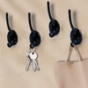 Gallipower 12 Pack Black Coat Hanger Hooks Wall Mounted,Dual Prong