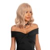 Pelucas para Mujer de Pelo Corto ondulado con Flequillo(12’’/30cm, Oro)