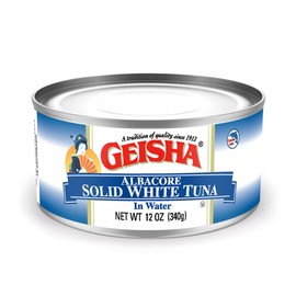 GEISHA Solid White Tuna In Water 12oz(Pack of 24), Canned Albacore Tuna | No Trans Fat - No Sugar Added – Kosher Certified – Gluten Free – Omega 3 – Good Source of Protein