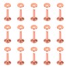 Swpeet 50Pcs 10×3.3×14mm Copper Rivet and Burrs Assortment Kit, DIY