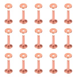 Swpeet 50Pcs 10×3.3×14mm Copper Rivet and Burrs Assortment Kit, DIY Leather Kit for Belts Wallets Collars Leather Products Craft MakingBelts Wallets Collars Leather DIY Craft Supplies