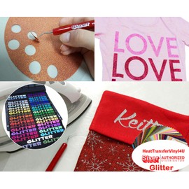 Siser Glitter HTV 20" x 12" Sheet - Iron on Heat Transfer Vinyl (Galaxy Black)