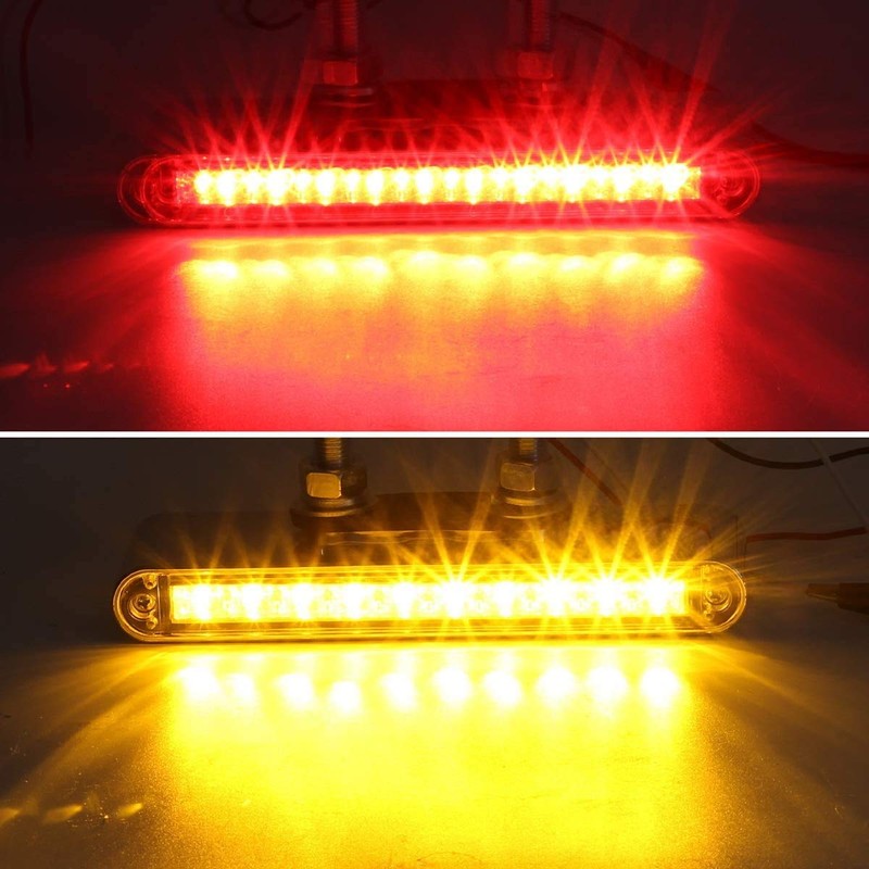 Partsam 2Pcs 6.5" Double Face Truck Semi Trailer Light Bars