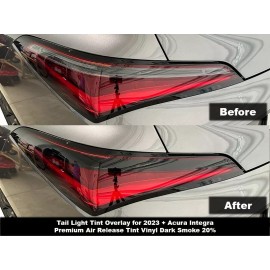 Crux Motorsports Dark Smoke 20% Tail Light Tint for 2023 + Acura Integra