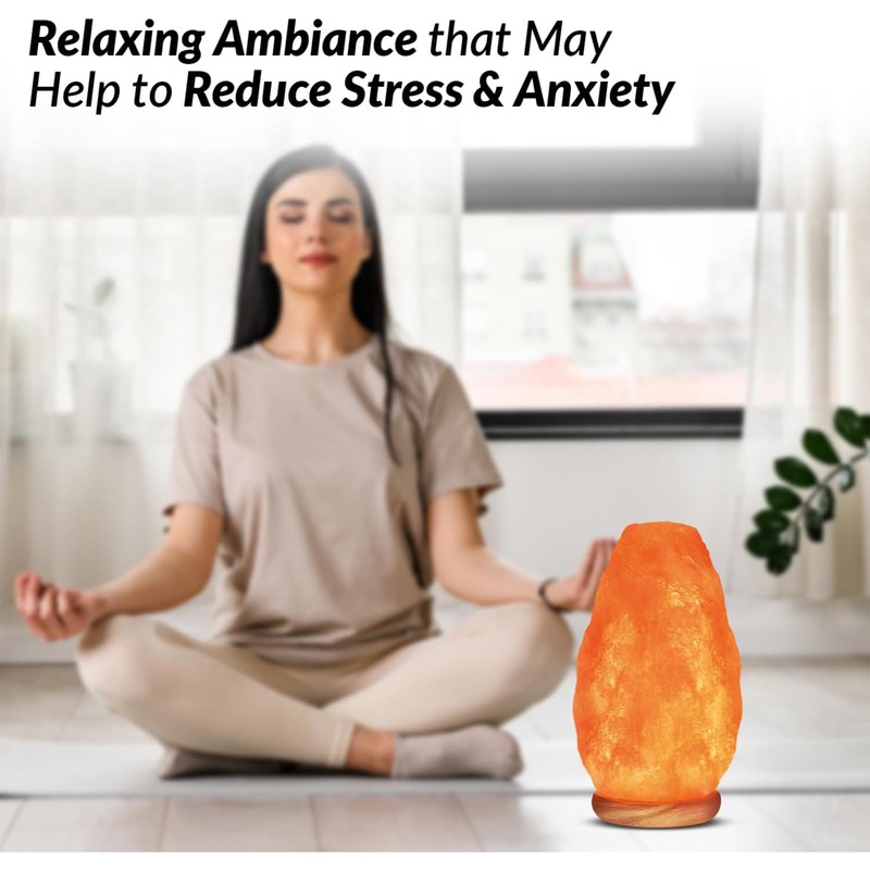Himalayan Glow Salt Lamp with Touch Dimmer Switch 5-7 lbs