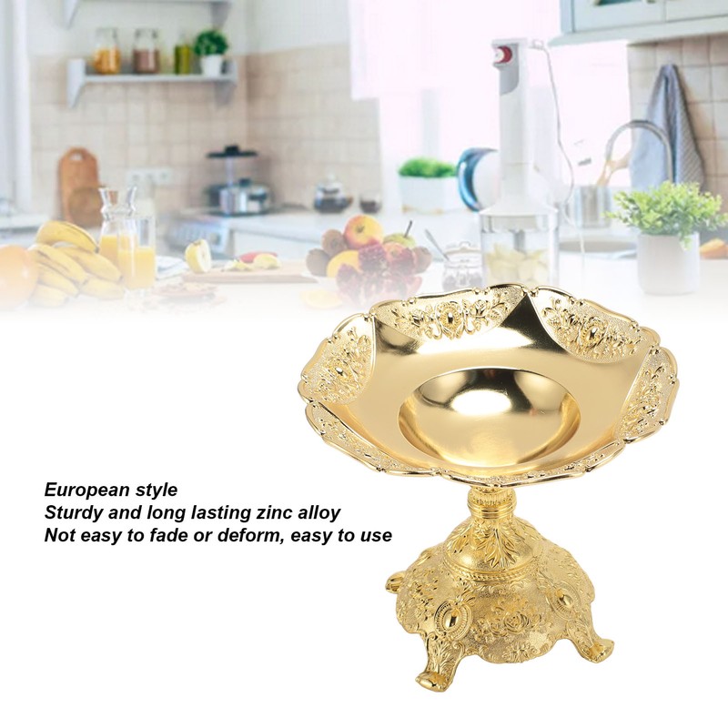 European Style Fruit Tray Metal Zinc Alloy Snack Nut Food