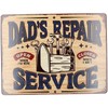 Hanging 'Dad's Repair Service Metal Sign Home/Shed PrePunched Holes 25x33