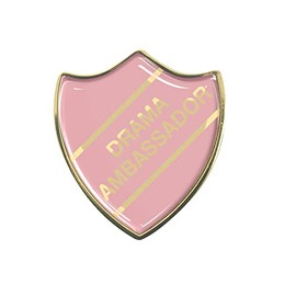 Capricornone Drama Ambassador Pink School Shield Badge