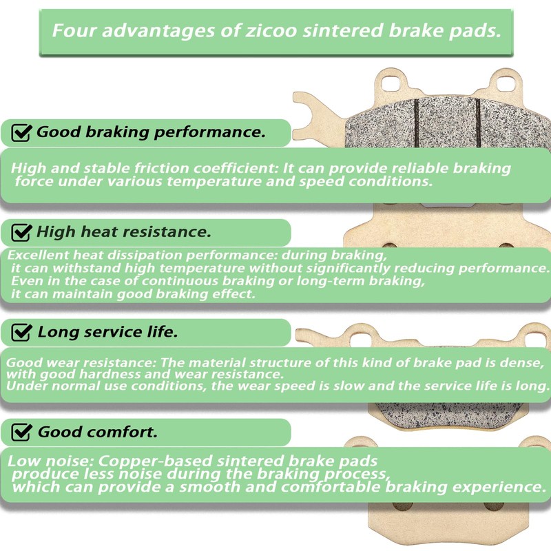 Sintered Brake Pads Front and Rear for Can-Am Defender HD10