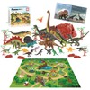 PicassoTiles Dinosaur Play Mat Toys 32pc Dino Playset STEM Activity