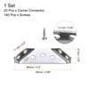 QUARKZMAN Universal Stainless Steel Furniture Corner Connectors with Screws Corner