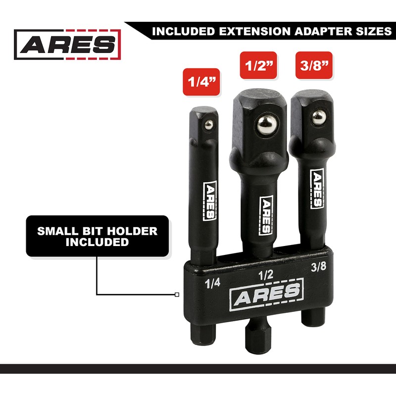 ARES 22048 – 2-Pack 3-Inch Impact Grade Socket Adapter Set