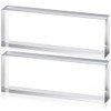 Yousoontic 2 Pcs Clear Acrylic Blocks for Display Blank Name