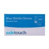 SafeTouch 50000091 Nitrile Powder Free Disposable Gloves, Blue, Medium Size,