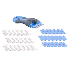 PEARL Hob Scraper: Hob Scraper for Scratch-Resistant & Sensitive Surfaces, 40 Blades (Glass Scraper, Scraper for Stove Tops, Scratch Remover)