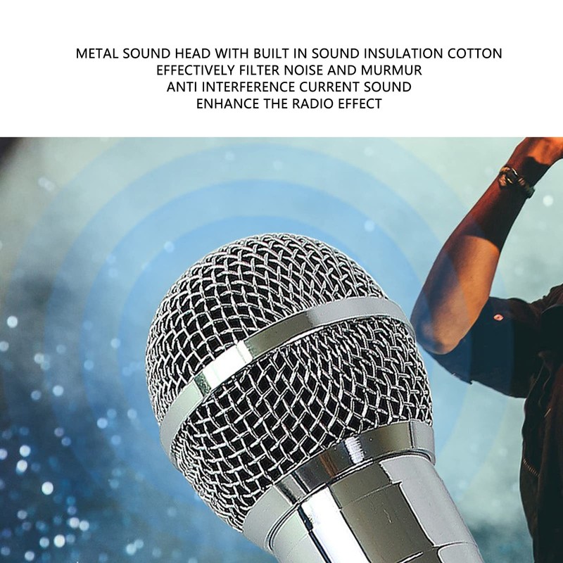 Goshyda Wired Dynamic Microphone, Professional Karaoke Handheld Microphone with Detachable