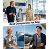APTMAPT Smart Passport Holder Works with Apple Find My, Leather