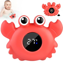 Nizirioo Baby Bath Thermometer, Digital Thermometer: Digital Thermometer for Bathtub with LED Warning Light, Temperature Warning Function for Playing in the Bath and Safe Bathing for Boys and Girls