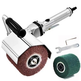 Pneumatic Metal Burnishing Machine,Air Sander Polisher for Wood Stainless Steel Polishing,Surface Conditioning Tool,Wire Drawing,Auxiliary Handle