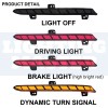 lighting_master Smoked Lens Rear Bumper LED Reflector Fits Honda Accord