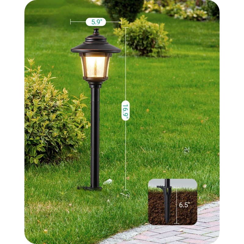 EDISHINE Low Voltage Landscape Lights, 12V 3W 120LM LED Pathway