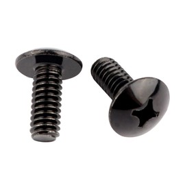 KOSJETHAS 1/4-20 x 1/2" Truss Head Phillips Machine Screws, 304 Stainless Steel 18-8, UNC Full Thread, Black Finish, 20 Pcs