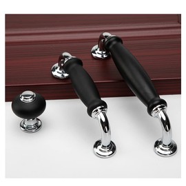 CONPHERON Pack of 2 Black Matt Kitchen Handle Drawer Handle Cabinet Handle Vintage Bow Handles Door Knobs Furniture Knobs Cabinet Handles Pull Handle Single Hole