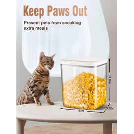 LivLab Mker Airtight Pet Food Storage Container, Up to 37 lbs Capacity, Attachable Wheels, for Dog, Cat, Bird Food, Keep Fresh…