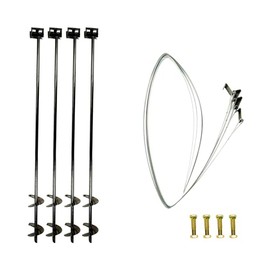 Tie Down 48 in. x 3/4 in. Double Head anchoring kit with Straps and Bolts (4-Pack)