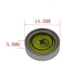 Mini Metal Universal Horizontal Bubble Water Level Level Level Level Balance Bubble Level Round (14.5x3.8mm Silver Green)