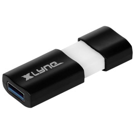 XLYNE 7951200 Wave USB Stick │512Gb│Usb 3 – Speicherstick │Push&Pull Mechanismus │Windows, Mac, Linux, Schwarz, Weiß